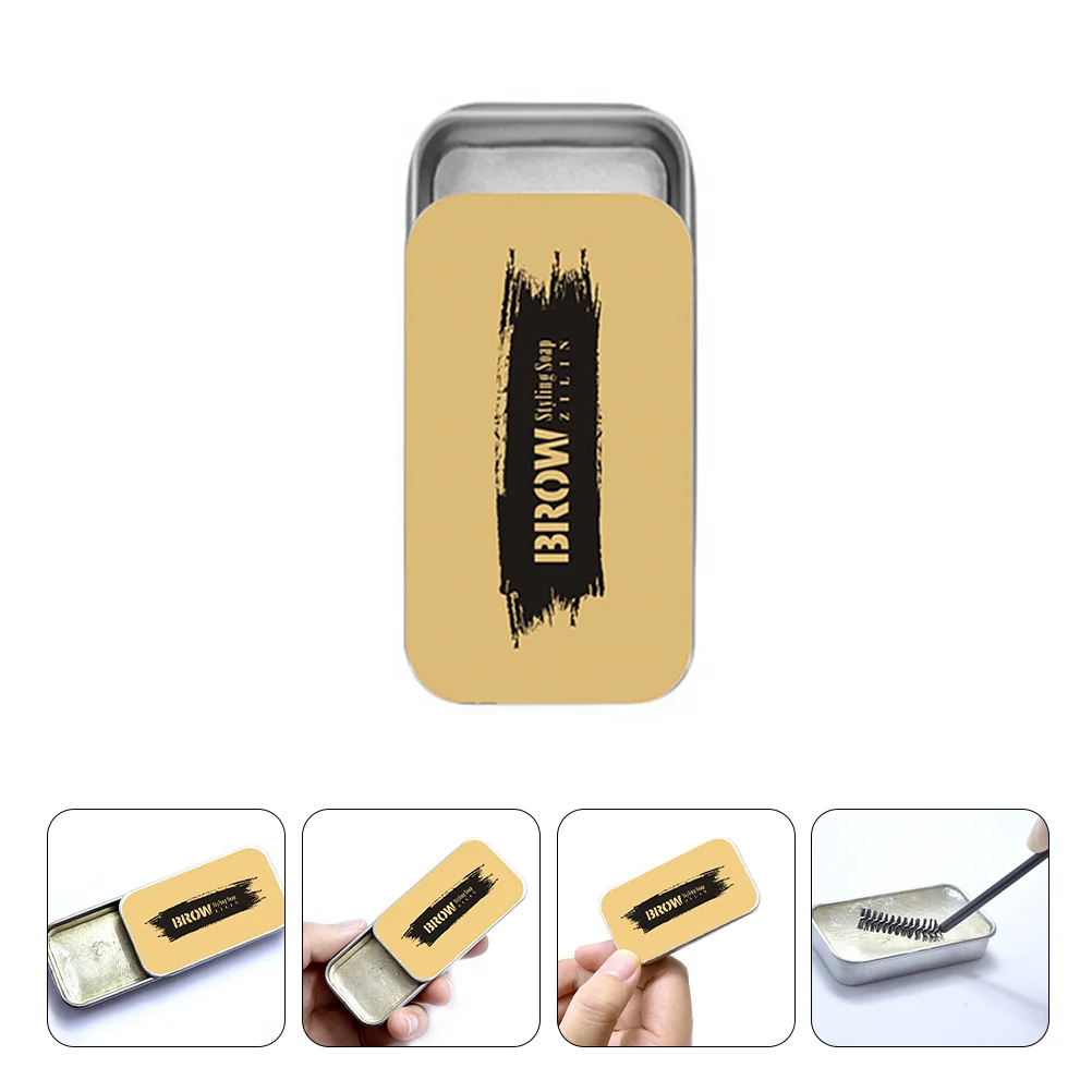 

3 Sets Eyebrow Styling Cream Lash Soap Wax Kit Gel Wild Pomade Paste Soup Brush