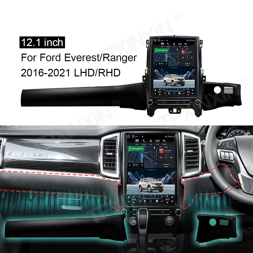 Автомагнитола на Android 11 мультимедийный плеер для Ford Ranger Everest 2016-2021 сенсорный экран