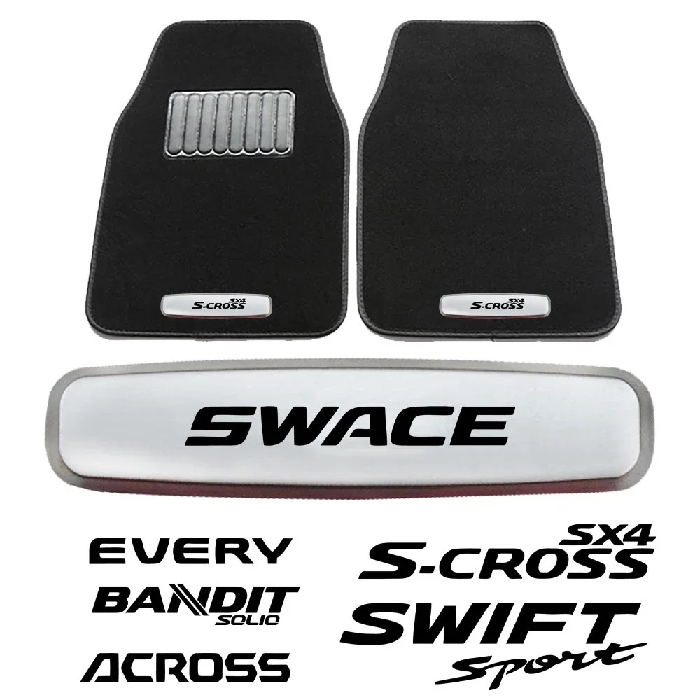 Автомобильные коврики с металлической эмблемой наклейка для Suzuki XL7 Vitara Brezza Sx4 S-Cross