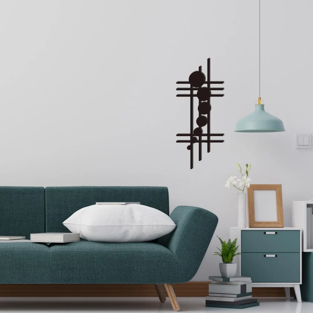 Современное Геометрическое Металлическое Настенное Искусство Абстрактный