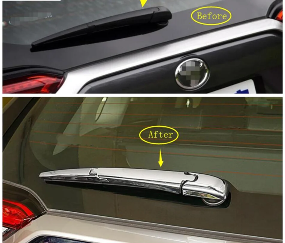 

For TOYOTA RAV4 RAV 4 XA50 2019 2020 2021 2022 ABS Rear Windshield Window Windscreen Rain Wiper Cover Trim