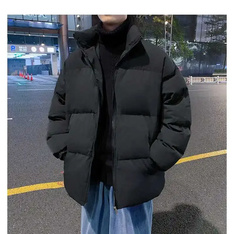 Парка в стиле ретро для мужчин и женщин уличная одежда однотонная теплая куртка