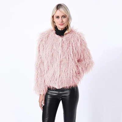 Women's Fur Jacket Faux Fur Coat Wool-like Women's Short Coat Faux Fur Coat