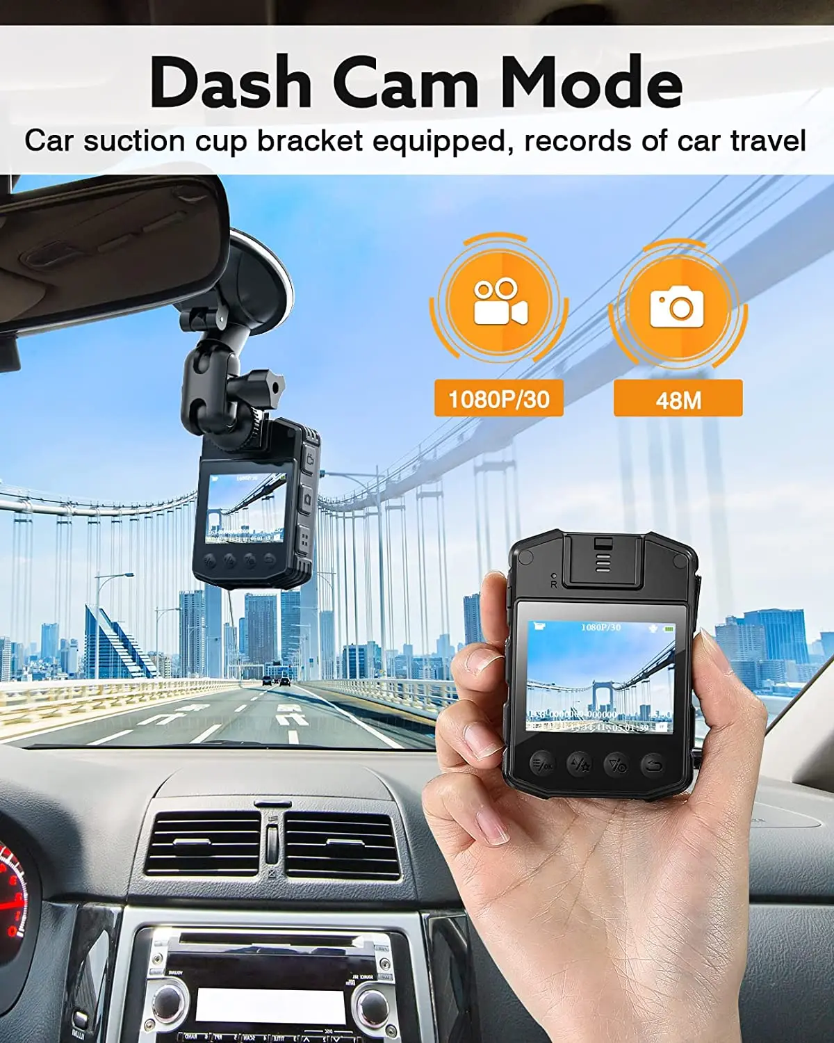 Мини-камера 1080P с инфракрасным ночным видением полицейская камера циклической