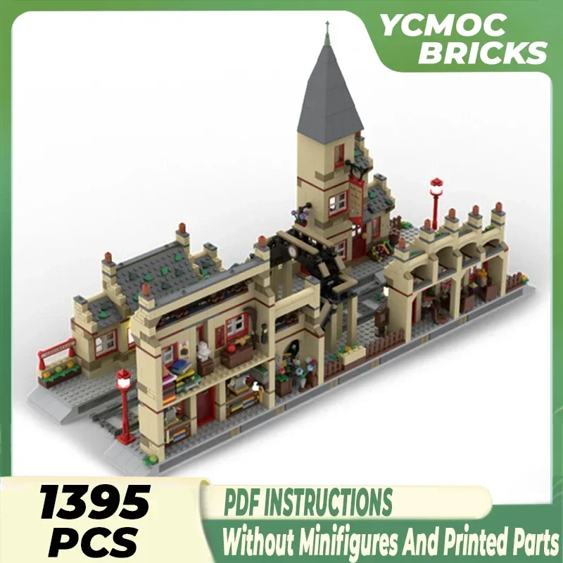 Модель фильма Moc Building Bricks Hogsmeader Station Extension Technology Модульные блоки Подарки