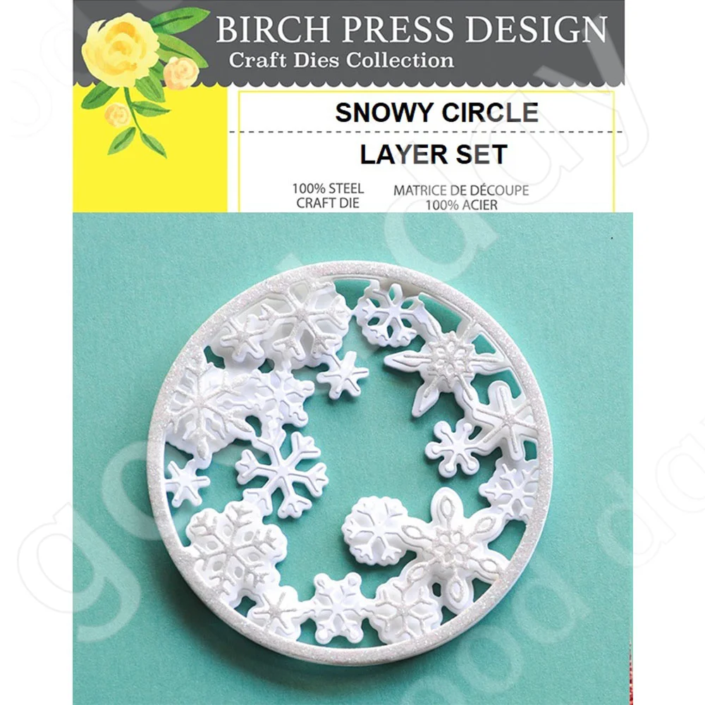 

New Christmas Snowy Circle Layer Arrival Cutting Dies Scrapbook Diary Decoration Embossing Template Diy Greeting Card Handmade