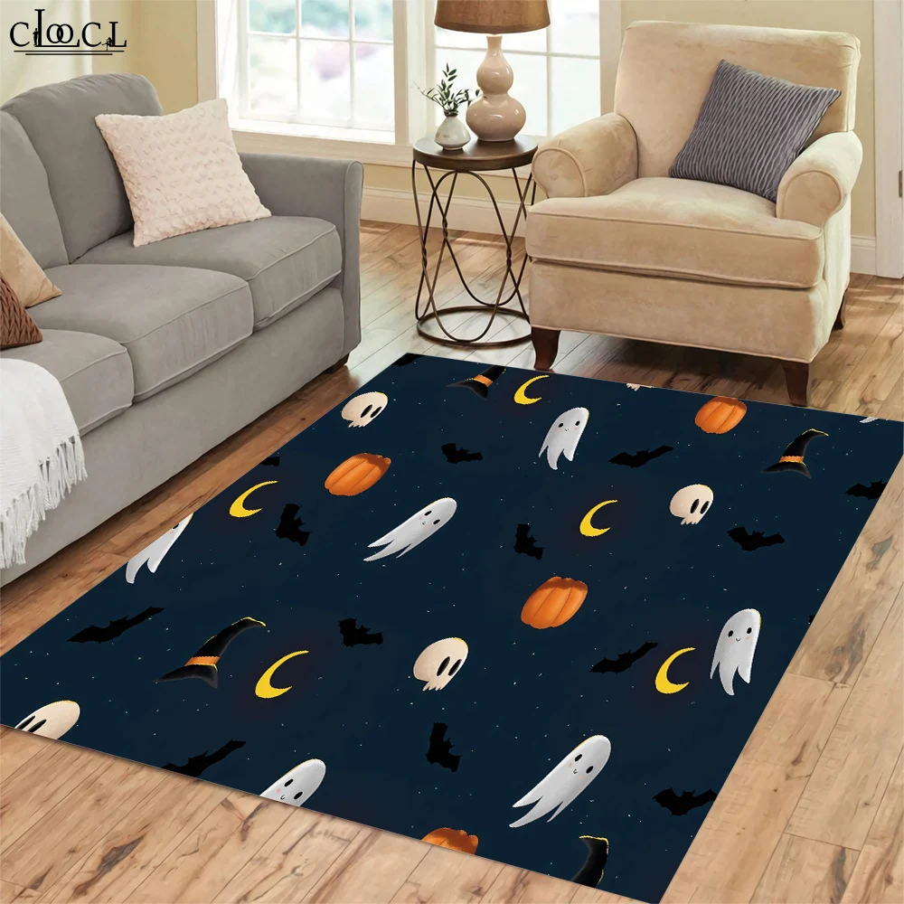 

CLOOCL ковер на Хэллоуин смешные милые Мультяшные тыквы 3D Графические ковры для гостиной фланелевые комнатные напольные ковры для прихожей