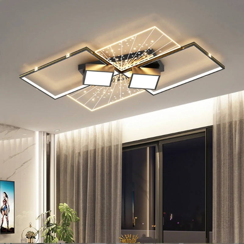 

Living Room Modern Ceiling Lamp Luxury Intelligent LED Indoor Decorate Luminaires Originality Bedroom Study Apartment Chandelier