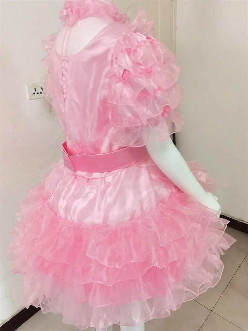 Разноцветное платье для взрослых гигантское сексуальное розовое атласное