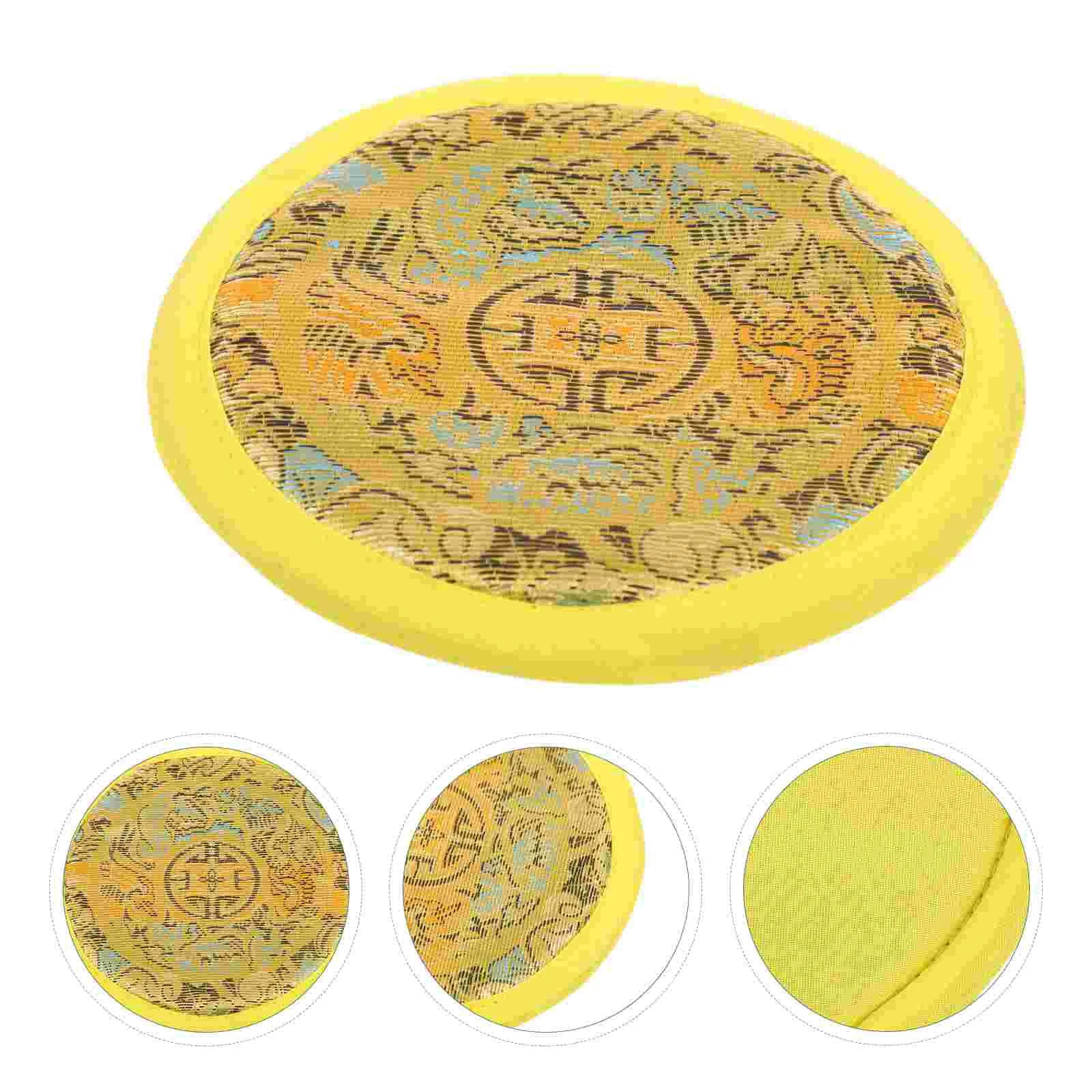 

Religious Cushion Round Pillows Round Pillow Ring Cushion Vintage Rings Sound Bowl Cushion Manual Sound Bowl Pad
