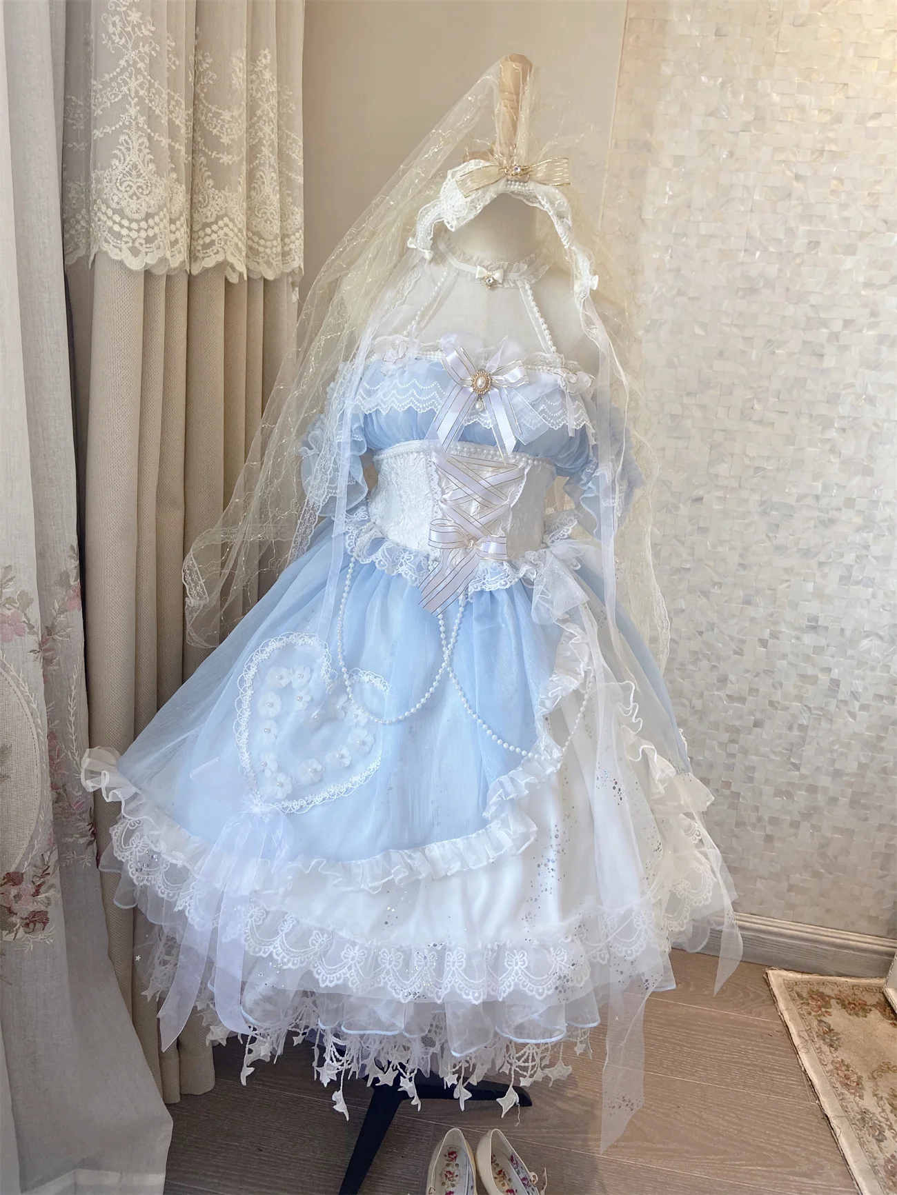 

Синяя Русалка Hanayome, оригинальный дизайн, летнее женское платье на одно плечо в стиле "Лолита", великолепное милое цельное платье для девушек