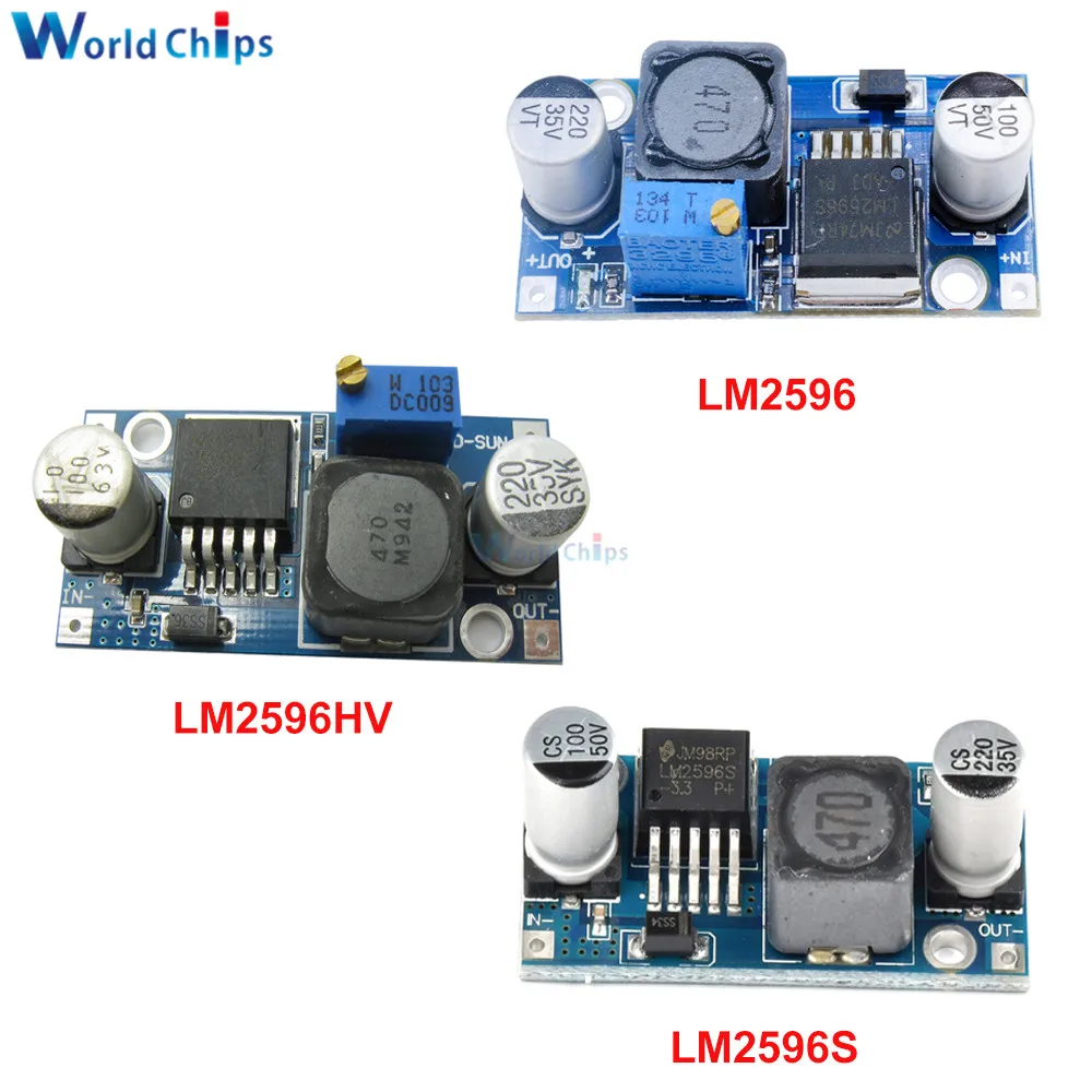 

LM2596 LM2596HV DC-DC Step Down модуль питания LM2596S 3A 3,2 V-40V to 12/5/3.3V Регулируемая фотоплата