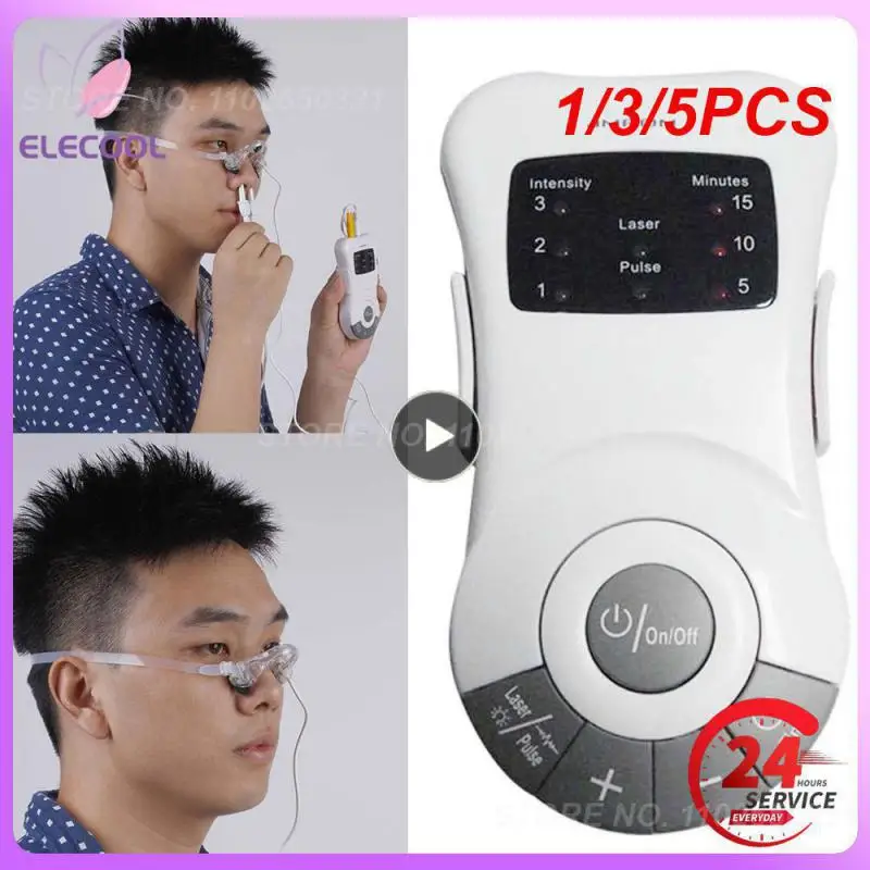 

1/3/5PCS Rhinitis Therapy Machine Allergy Reliever Low Frequency Laser Hay Fever Sinusitis Device Nose Health Care