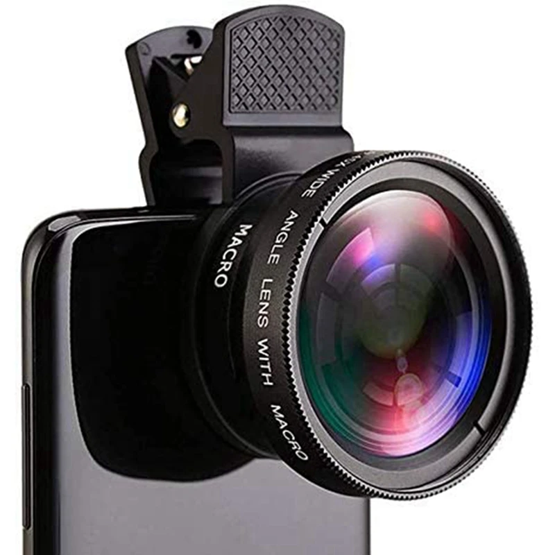 

5 шт. объектив для телефона «рыбий глаз», 0,45x телефон с HD объективом камеры, макрообъектив с зажимом, широкоугольный объектив для зеркальной камеры