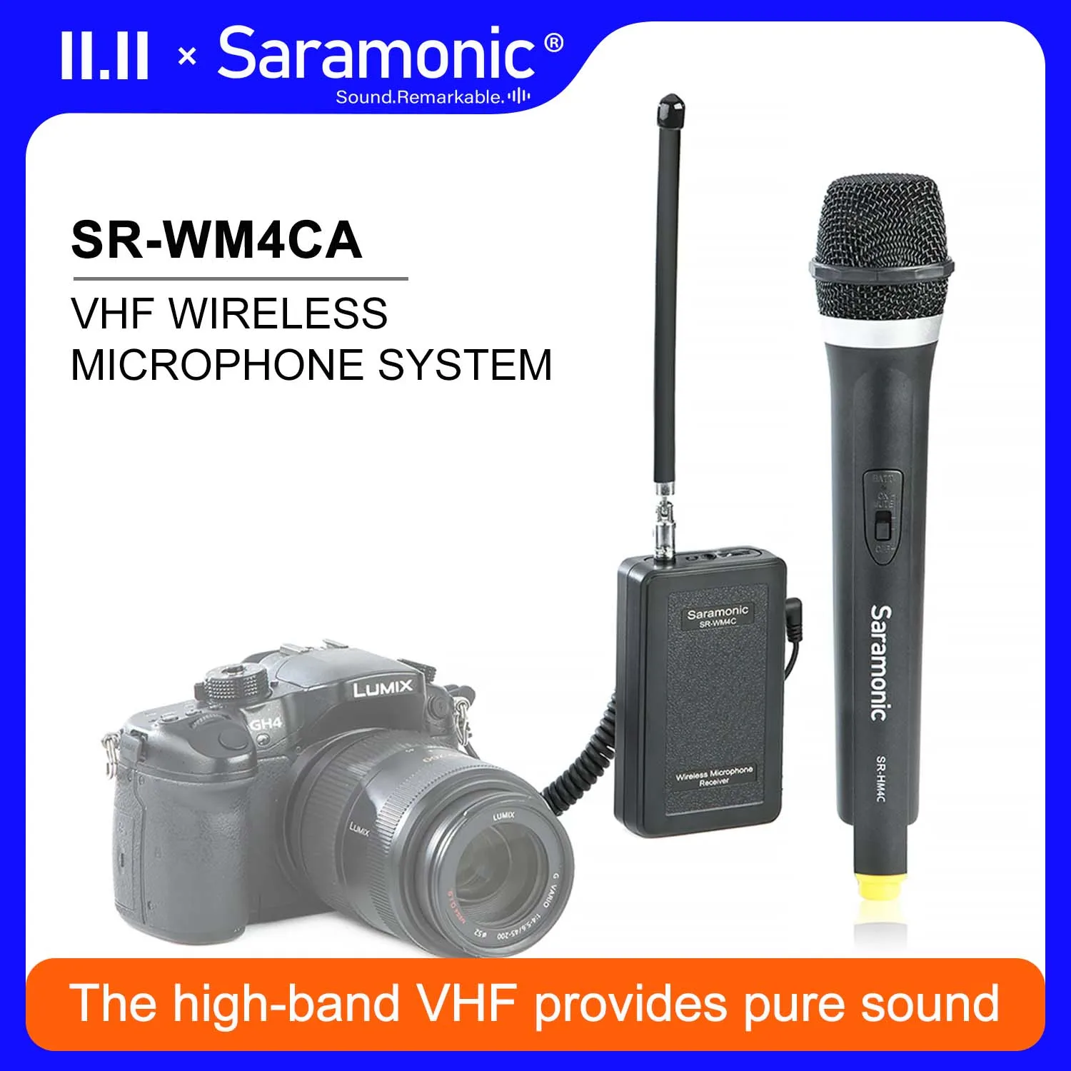

Saramonic WM4C/WM4CA/WM4CB VHF Wireless Microphone Kit with Lavalier Mic Transmitters and Receivers for DSLR Camera