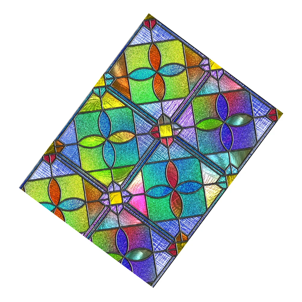 

Window Filmprivacy Static Decorative Sticker Stained Decal Cling Frosted Vinyl Adhesive Removable Clings Rainbow 3D Decals