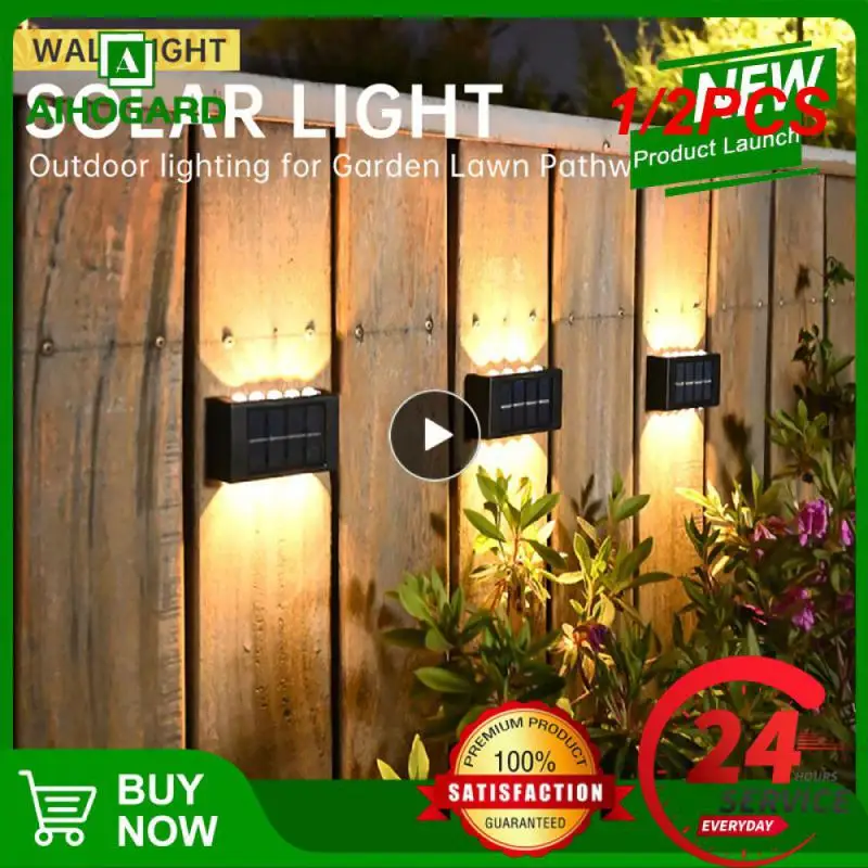 

1/2PCS Solar Wall Lamp Outdoor Waterproof Solar Lights Up And Down Luminous Lighting For Garden Street Landscape Balcony Outdoor