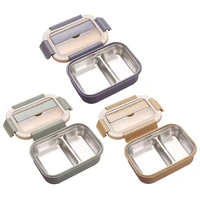 creative bento box personality stainless steel pp thermal insulation lunch boxes portable two compartments lunch boxes
