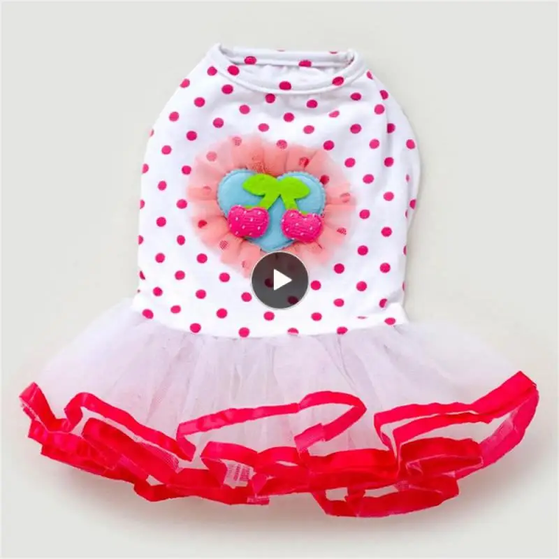

Small Dog Skirt Appropriate Shoulder Width Comfortable Pet Dress Cotton Material Princess Style Clothes For Pets Dog Clothes.