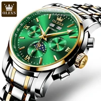 olevs top brand luxury men automatic mechanica watch stainless steel waterproof multifunction male wristwatch relogio masculino