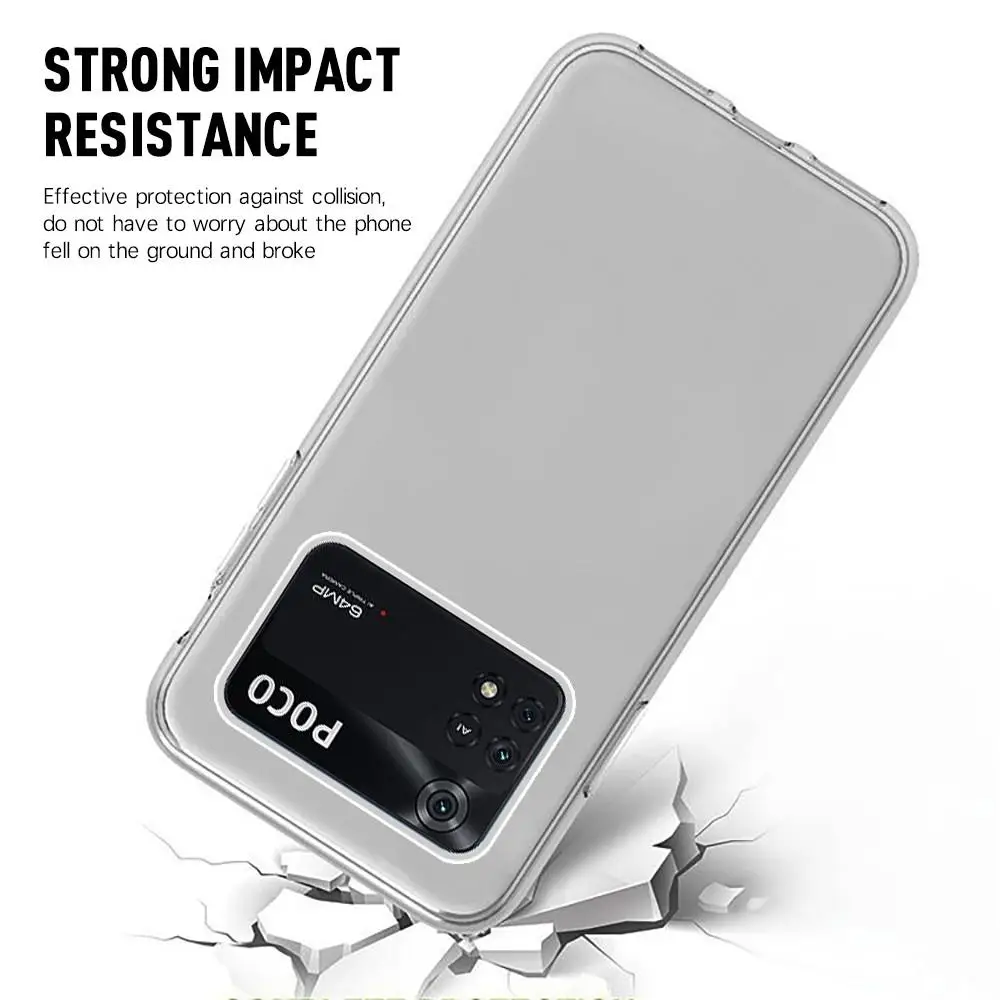 360 Full Body Transparent Phone Case For Xiaomi Poco X3 X4 X5 Pro 5G F5 Redmi Note 9 10 11 12 13 13C 12C 10C 9C 9A Cover