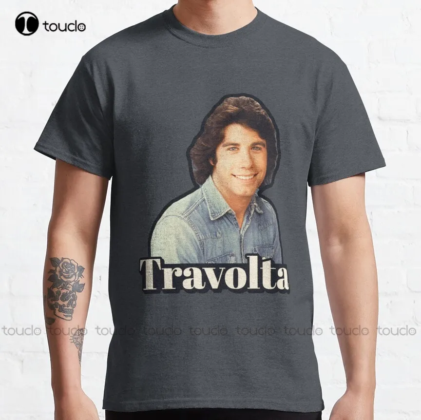 

Travolta John Travolta, Olivia Newton John Classic T-Shirt Tee Shirts Mens Custom Aldult Teen Unisex Digital Printing Tee Shirts