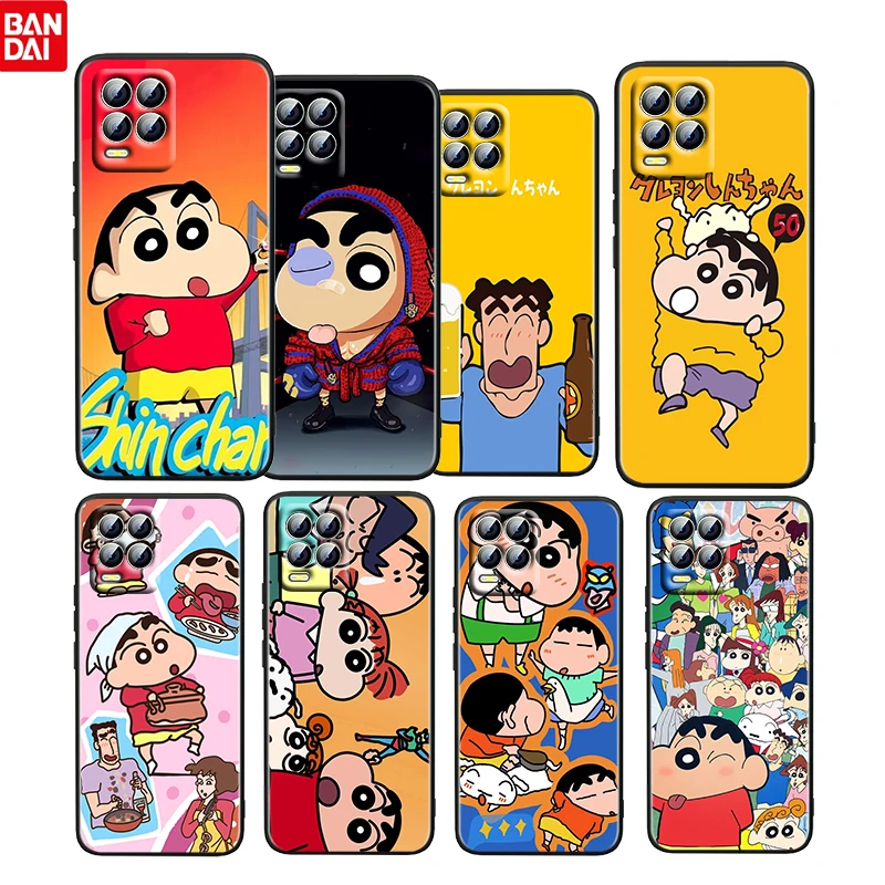 

Anime Crayon Shin-chan For OPPO Realme GT Neo Master Edition 9i 8 7 Pro C21 Narzo 30 5G 4G Soft Silicone Black Phone Case Cover