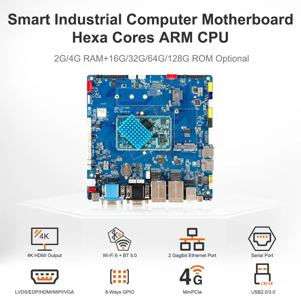 Плата разработки Liontron Mini ITX Ethernet-порты с двумя Гбит/с на базе RK3399 Soc для
