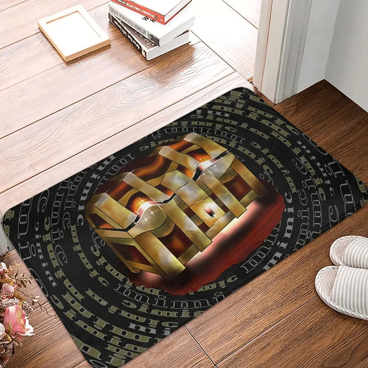 

Игра DnD коврик для спальни золотой имитирующий грудь с сокровищами, Придверный коврик, кухонный ковер, уличный коврик, украшение для дома