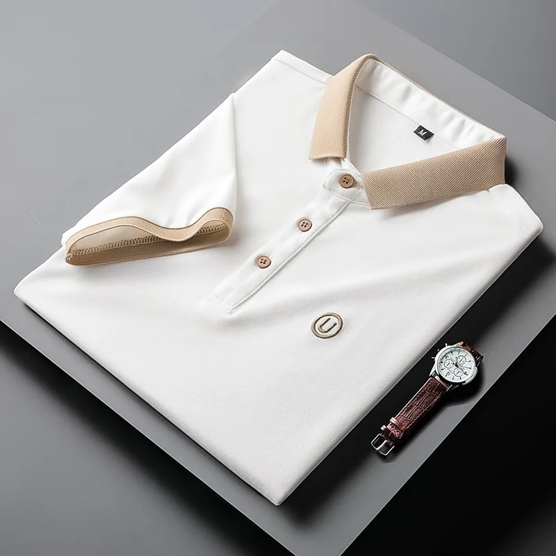

Luxury t-shirt 2022 summer casual polo t shirt for men short sleeve embroidery slim fit polo shirt men clothing tee shirt homme