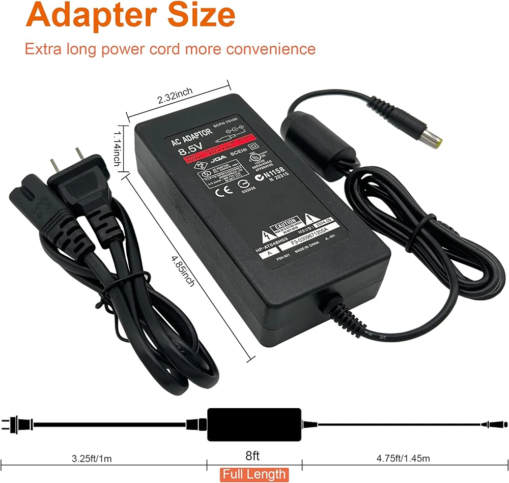 Шнур питания Тонкий адаптер переменного тока зарядное устройство с AV-кабелем для