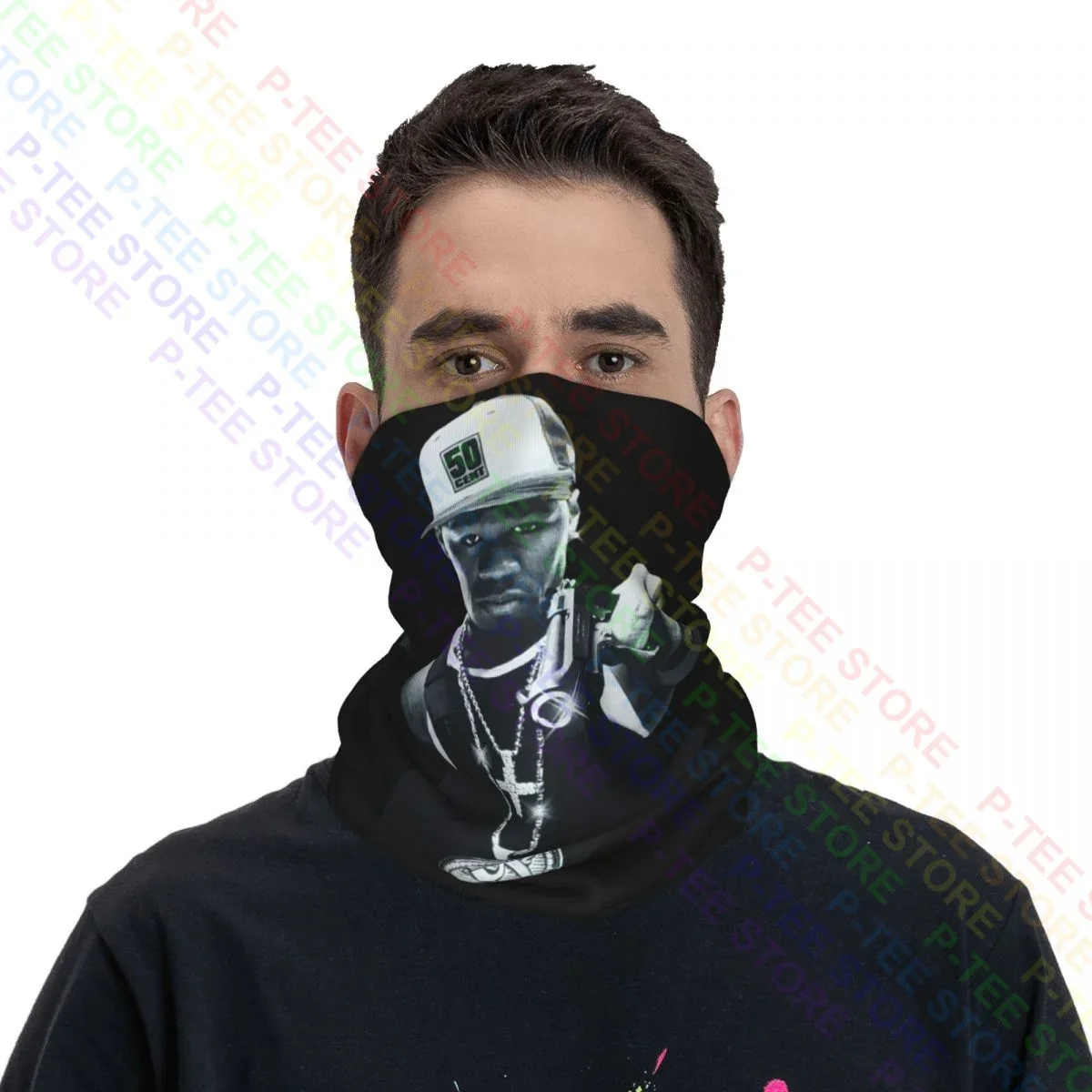 50 Cent W Gun Promo Rap Hip Hop G Unit 2000S Пистолет Шея Гетры Бандана Шарф Маска Для Лица Кемпинг
