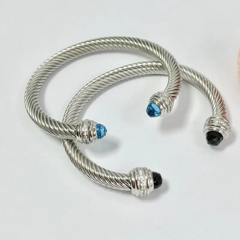 

MAY DY Cable Classics Bracelet in Sterling Silver with Amethyst and Pave Diamonds at Ahee Jewelers