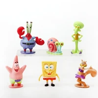 bandai anime spongebobs squarepant patrick gary snail sandy cheeks captain eugene h armor abs krabs model toy children gifts
