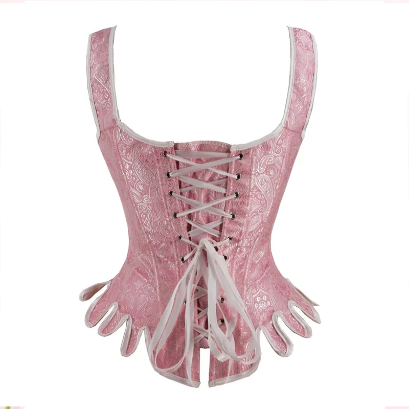 Винтажный жилет Корректирующее белье парчовое нижнее верх-корсет женский