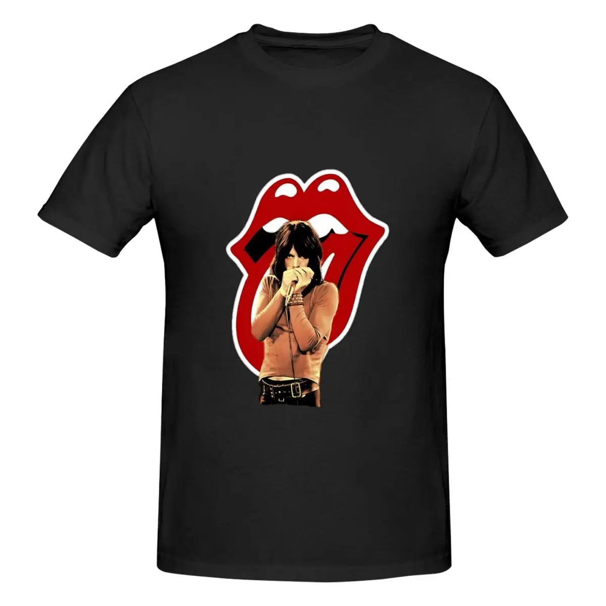Футболка Mick Jagger мужская с коротким рукавом и круглым вырезом 100% хлопок