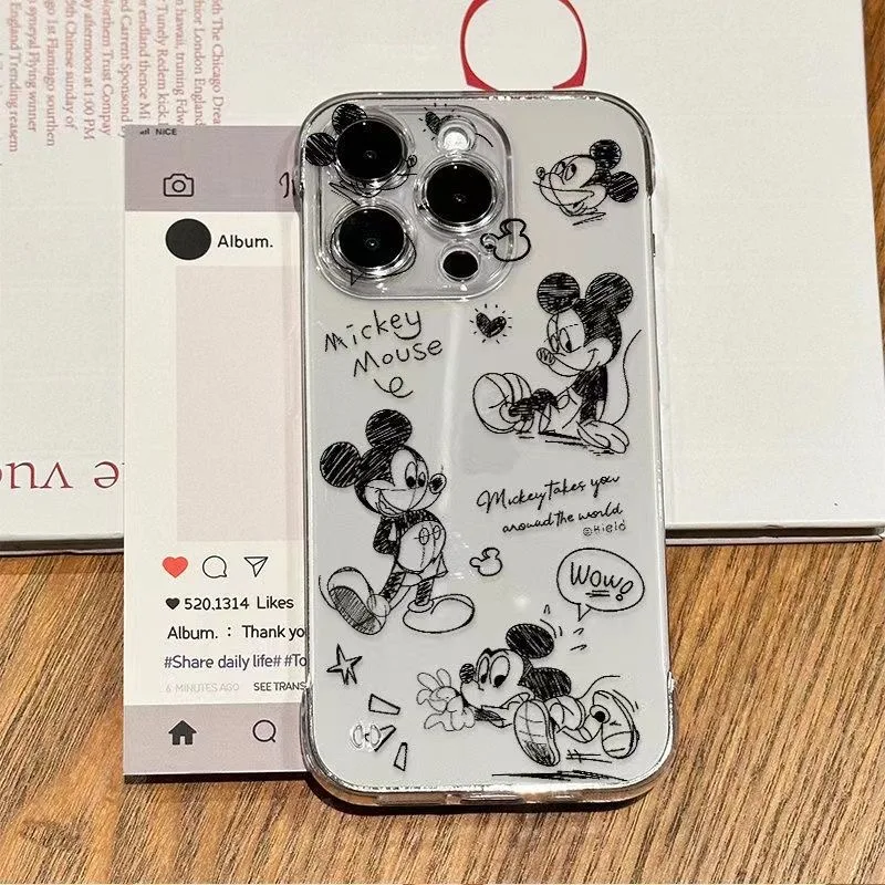 Чехол для телефона Ins Cool Lines Mickeys TECNO CAMON 30 20 POVA 6 5 SPARK 10 Infinix Smart 8 7 Note Hot 40 30i 20i Pro 5G Cover