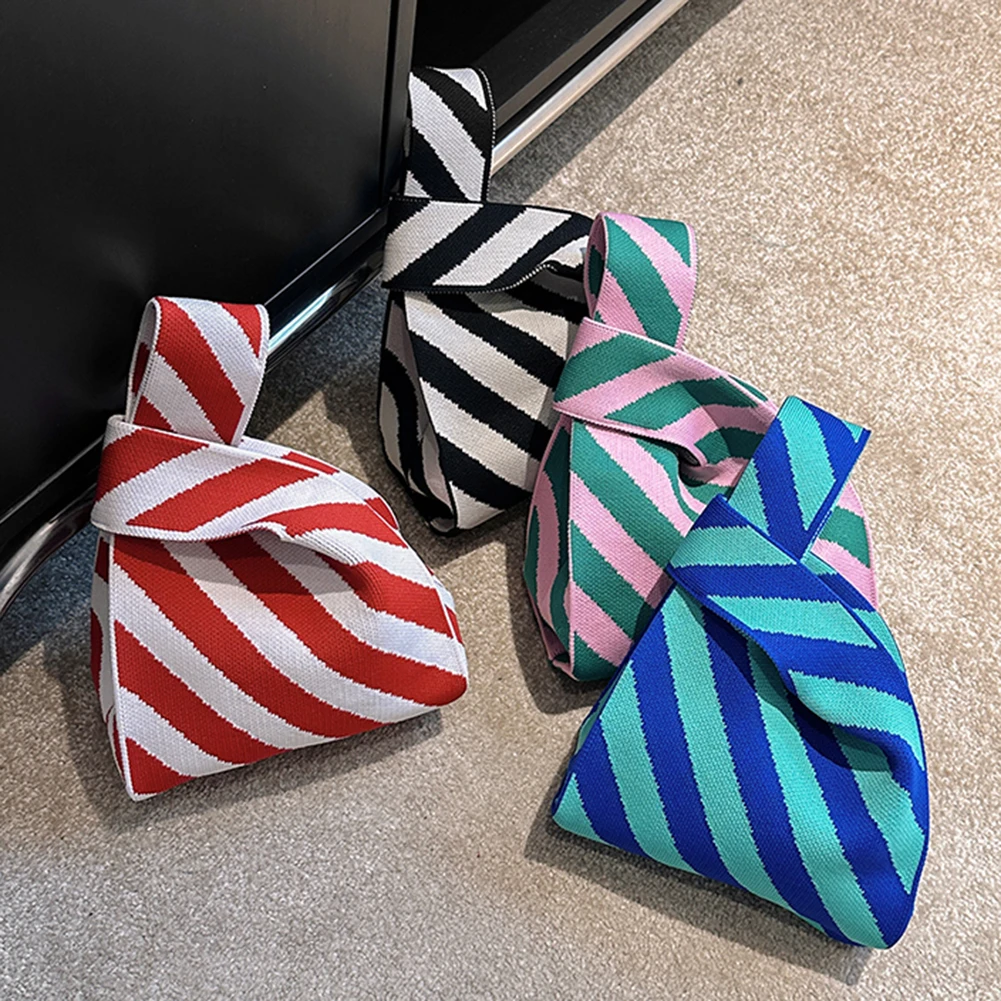 

Striped Top-handle Bags Large Capacity Women Handbags Fashion Casual Simple Elegant Exquisite Portable for Weekend Vacation