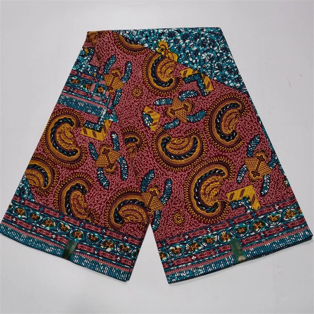 

2022 New Hot Sale African Wax Fabric Cotton Material Nigerian Ankara Block Prints Batik High Quality Sewing Cloth VL-205