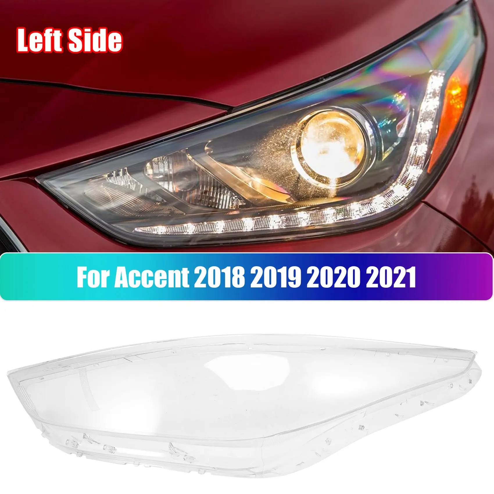 Для Hyundai Accent 2018-2021 автомобильная фара крышка объектива абажур для фар чехол авто