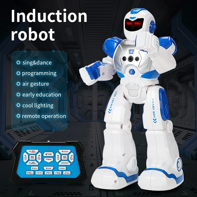 

RC Toys robot Mechanical armed police early education intelligent robot electric singing infrared induction remote control toy