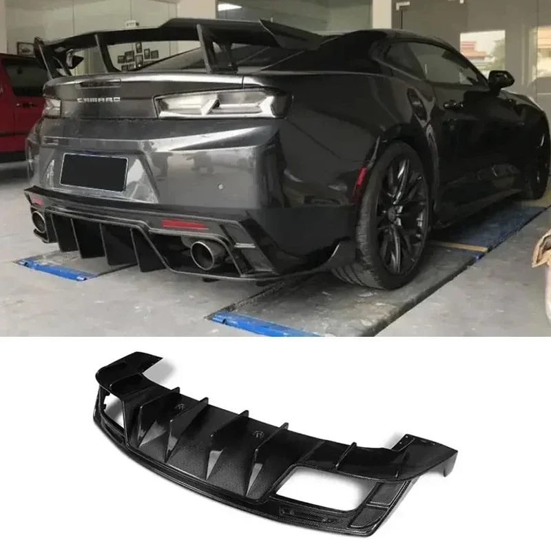 Для Chevy Chevrolet Camaro ZL1 2016 2017 2018 2019 задний бампер из настоящего углеродного волокна