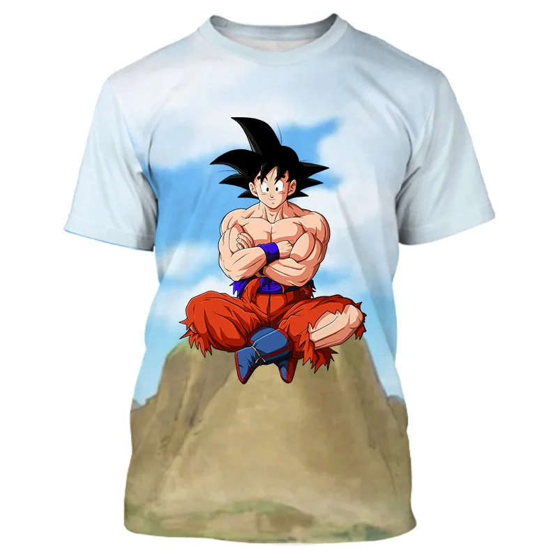 

New Fashion O-Neck 3D Dragon Ball-Theme Top Fashion Cartoon Anime Oversized T-Shirt Same Style Street Hip Hop Casual T-shirts