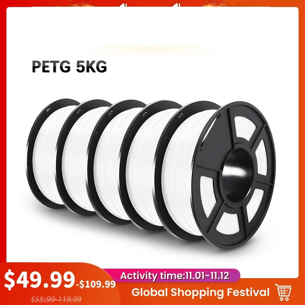 

Новая нить для 3D-принтера PETG/PLA /SILK/PLA PLUS/ABS, 1,75 мм, 5 рулонов для материалов для 3D-принтера FDM, «сделай сам», подарок, быстрая доставка