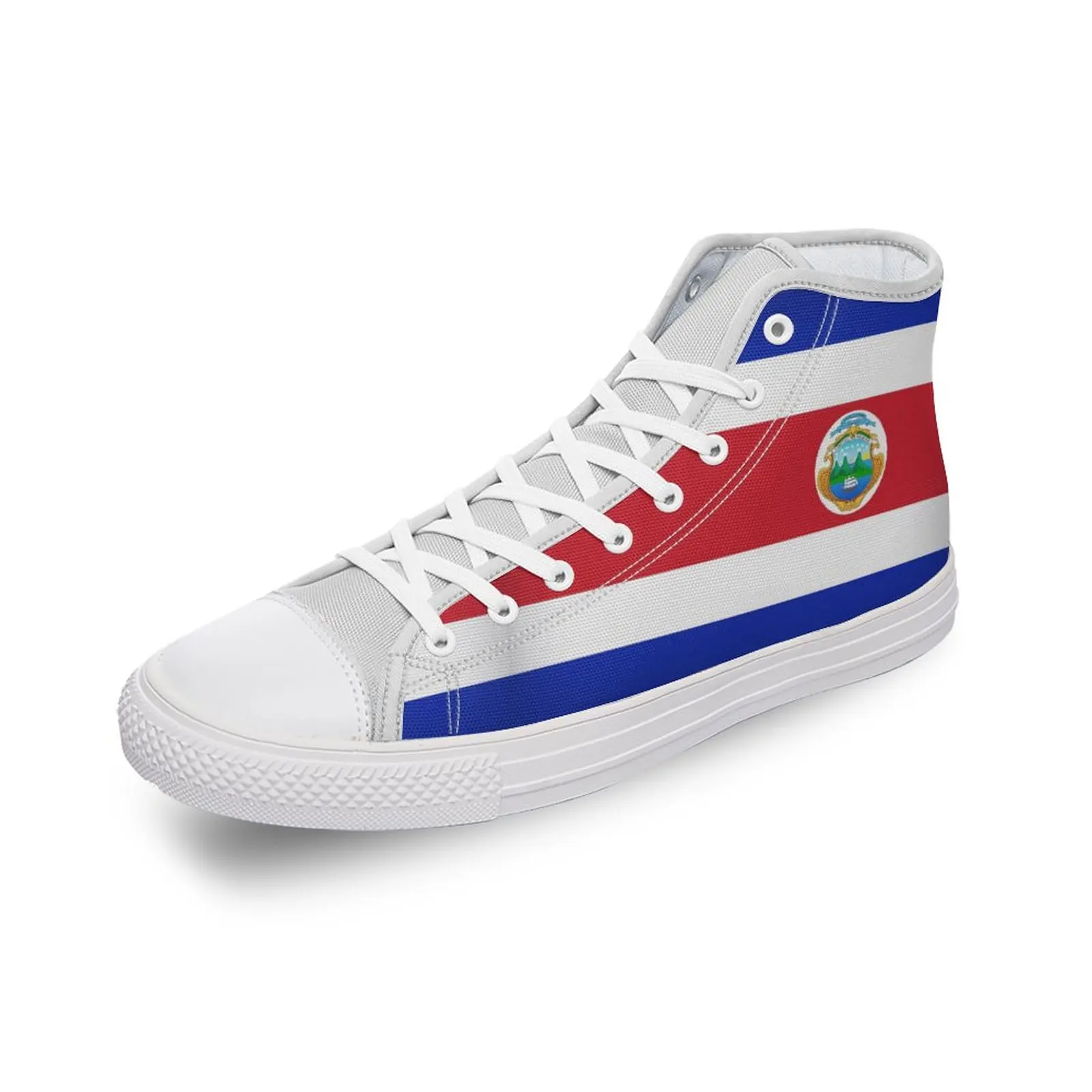 

Кеды высокие с флагом Коста-Рики, роскошные повседневные туфли «сделай сам» для мужчин и женщин, модные кроссовки на плоской подошве