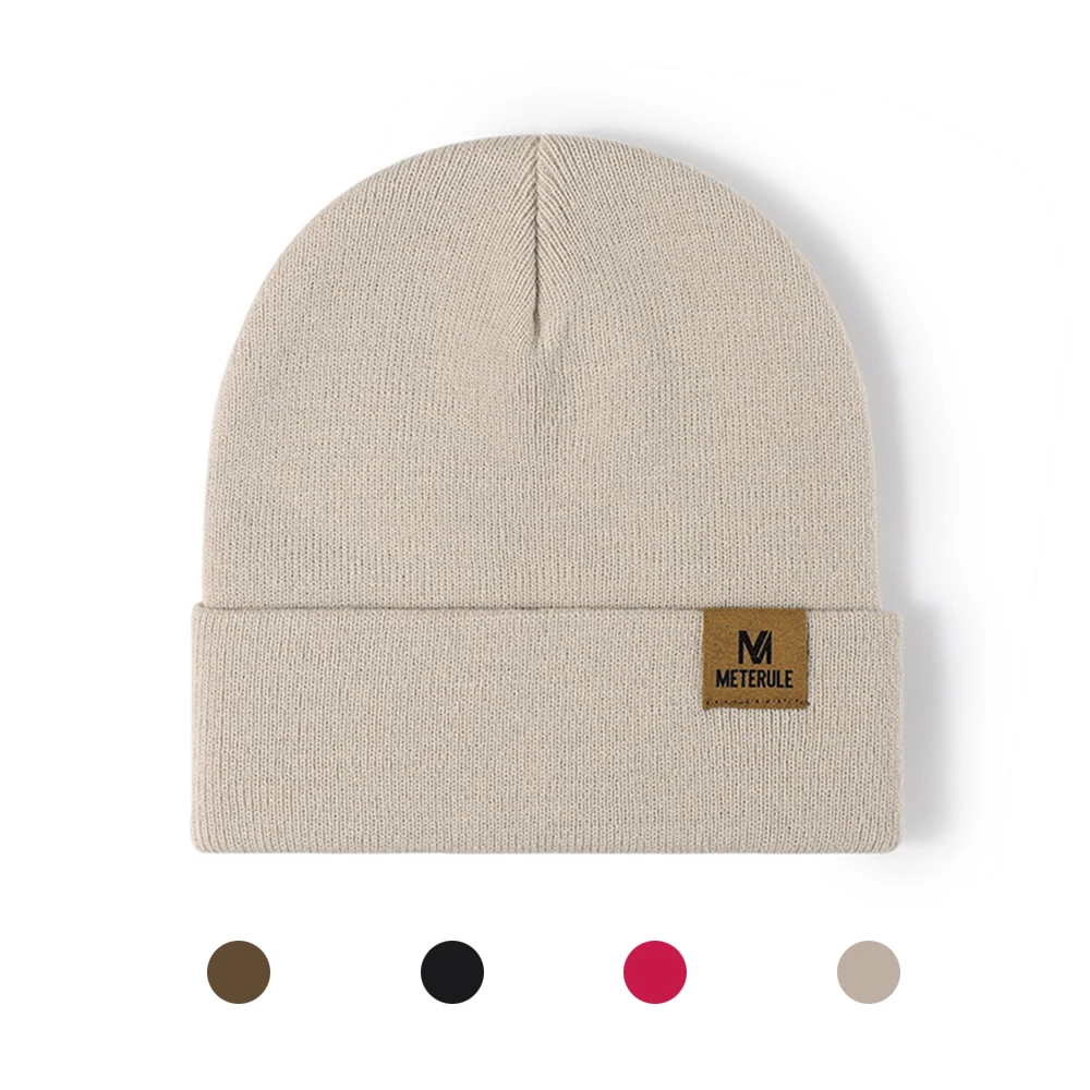 Теплая Вязаная Шапка Унисекс Зимняя Велосипедная Из Акрилового Материала