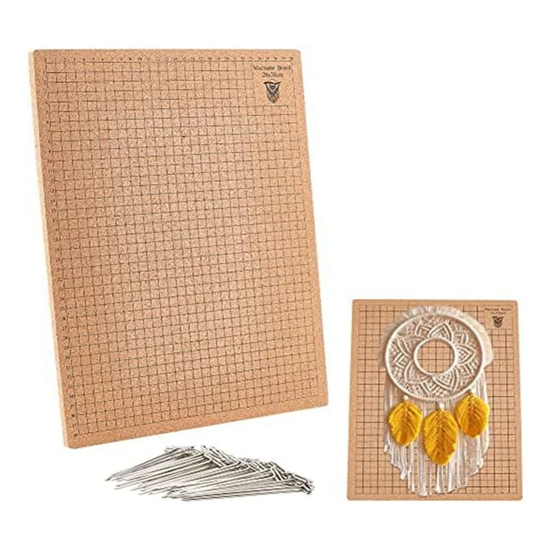 

Hand-Made Knitting Machine Auxiliary Plate Knitting Machine Tool Makramee Board Cork With 50-Needle T Needle Sleeve With Hair