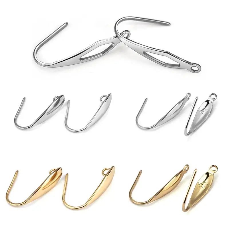 

10 шт. 316 золотые серьги-гвоздики из нержавеющей стали, крючки для сережек, коннекторы для сережек DIY, аксессуары для ювелирных изделий