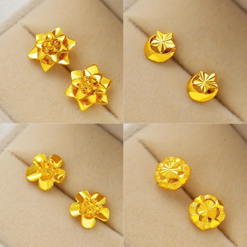 

Classic Copy 100% Real Gold 24k Earrings Women's Vietnam Copy 100% Real Gold 24k Earrings 2022 New Fashion Earrings High Quality