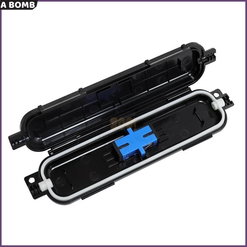 

SC UPC Fiber Protect Box White/Black Color SC UPC SM FTTH Fiber Accessories Fiber Drop Cable Waterproof Protection Box